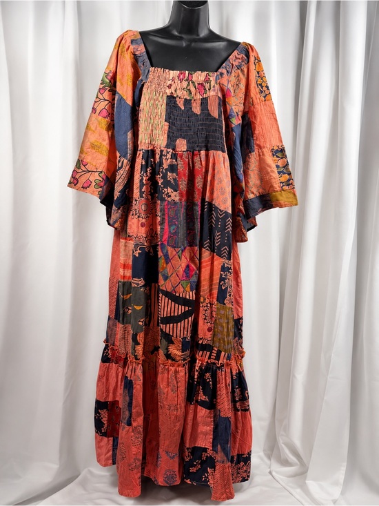 EARTHBOUND Dresses & Skirts - Bohemian Patchwork Maxi Dress | Cottage Core | Bohemian Comfort